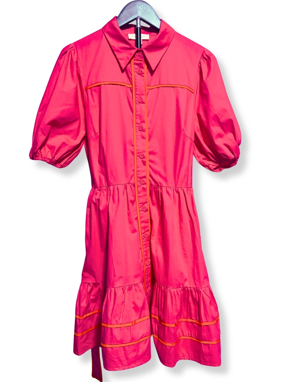 NWT Flying Tomato Hot Pink Mini Dress with Orange Trim - Picture 5 of 6